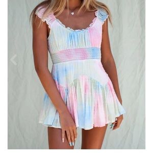 Isabelle’s Cabinet Naomi Pastel Tie Dye Romper M